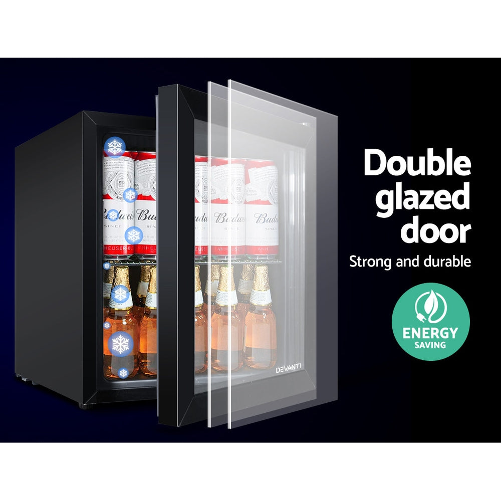 NNEDSZ 46L Glass Door Bar Fridge Mini Countertop Freezer Fridges Bottle Cooler - Image 5