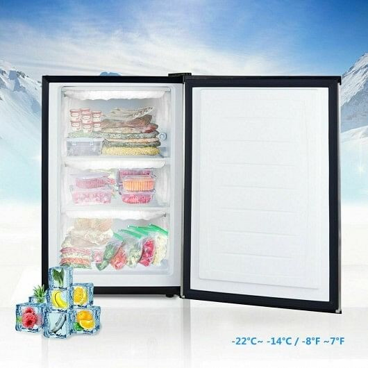 3 Cubic Feet Compact Upright Freezer with Stainless Steel Door - Image 3