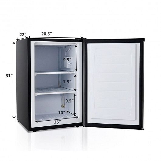 3 Cubic Feet Compact Upright Freezer with Stainless Steel Door - Image 5