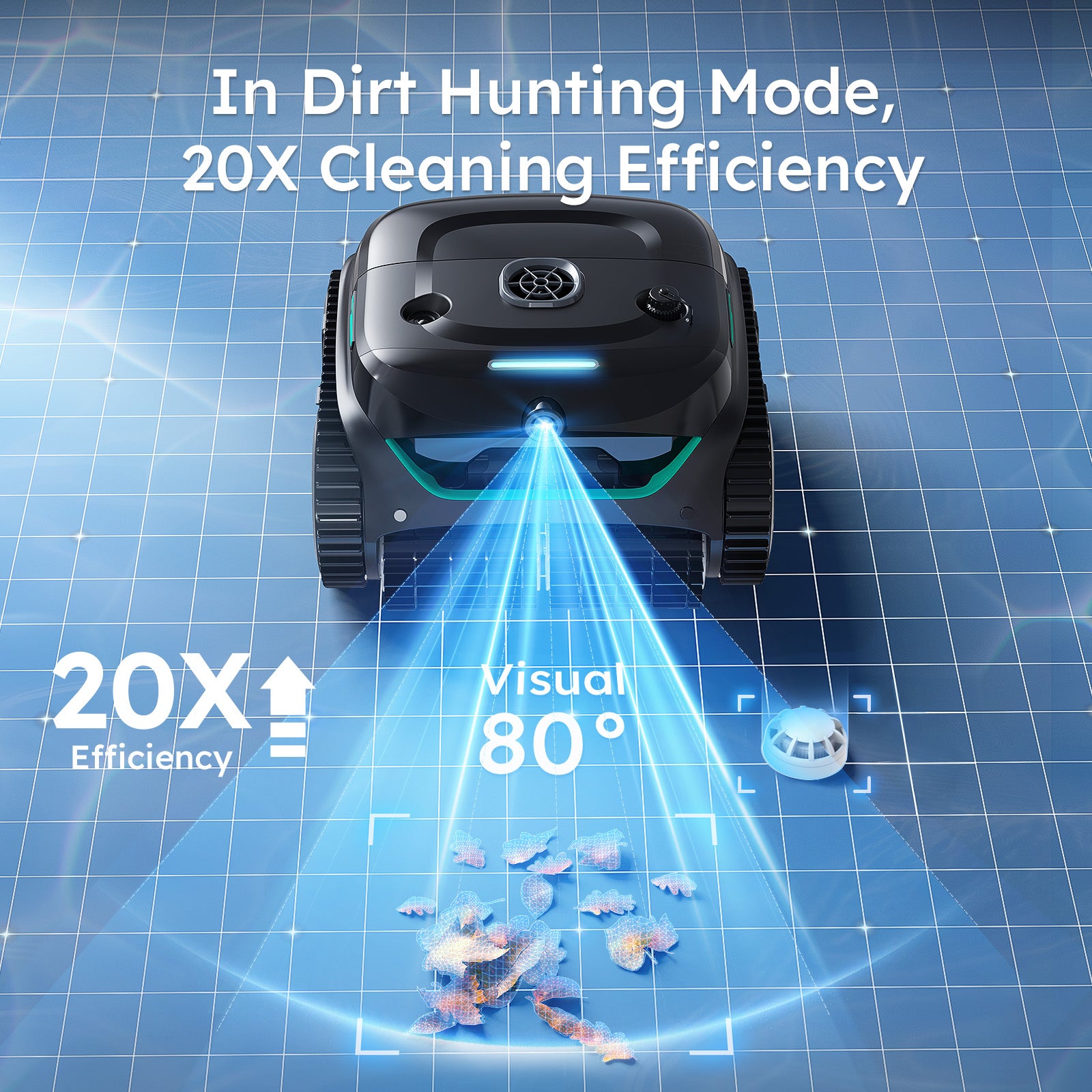 WYBOT C2 Vision Robotic Pool Cleaner Vacuum with AI Vision & Smart APP Control - Image 3